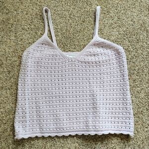 Purple crochet tank top